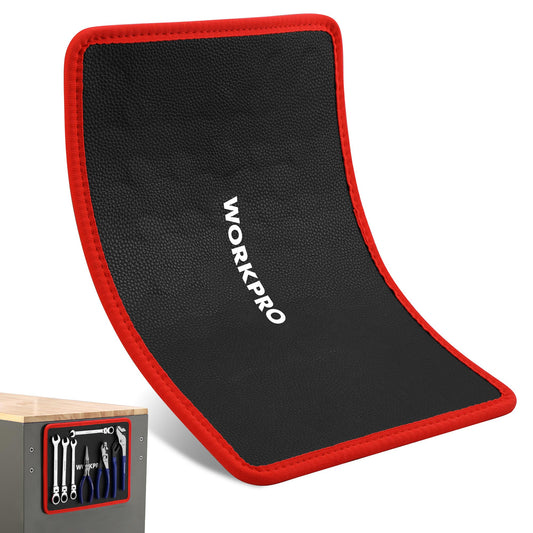 WORKPRO 2-Piece Magnetic Tool Mat, Flexible Magnetic Tool Holder Tray with PVC Surface for Garage, Workshop and Auto Repair