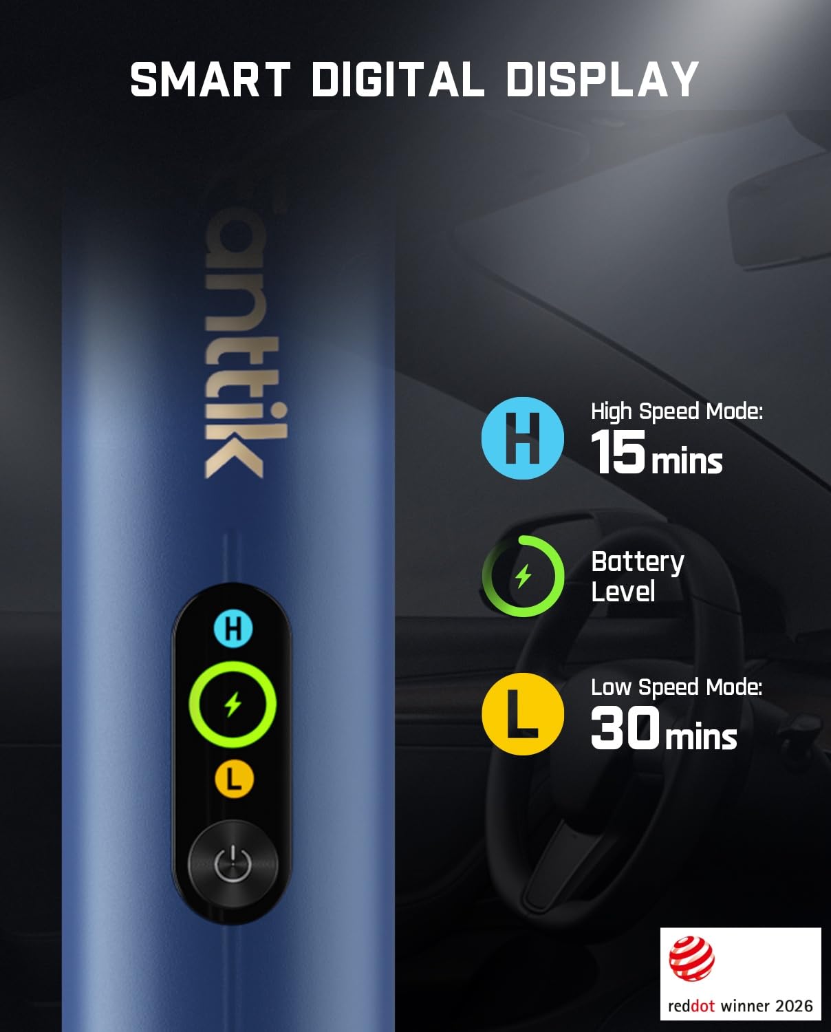 Fanttik Slim V10 APEX Cordless Car Vacuum, 4-in-1 Portable Mini Handheld Vac, 19kPa Suction Power, Upgraded Smart Digital Display, 2 Suction Modes for Small Jobs, Car, Office Desk, Keyboards (Black)