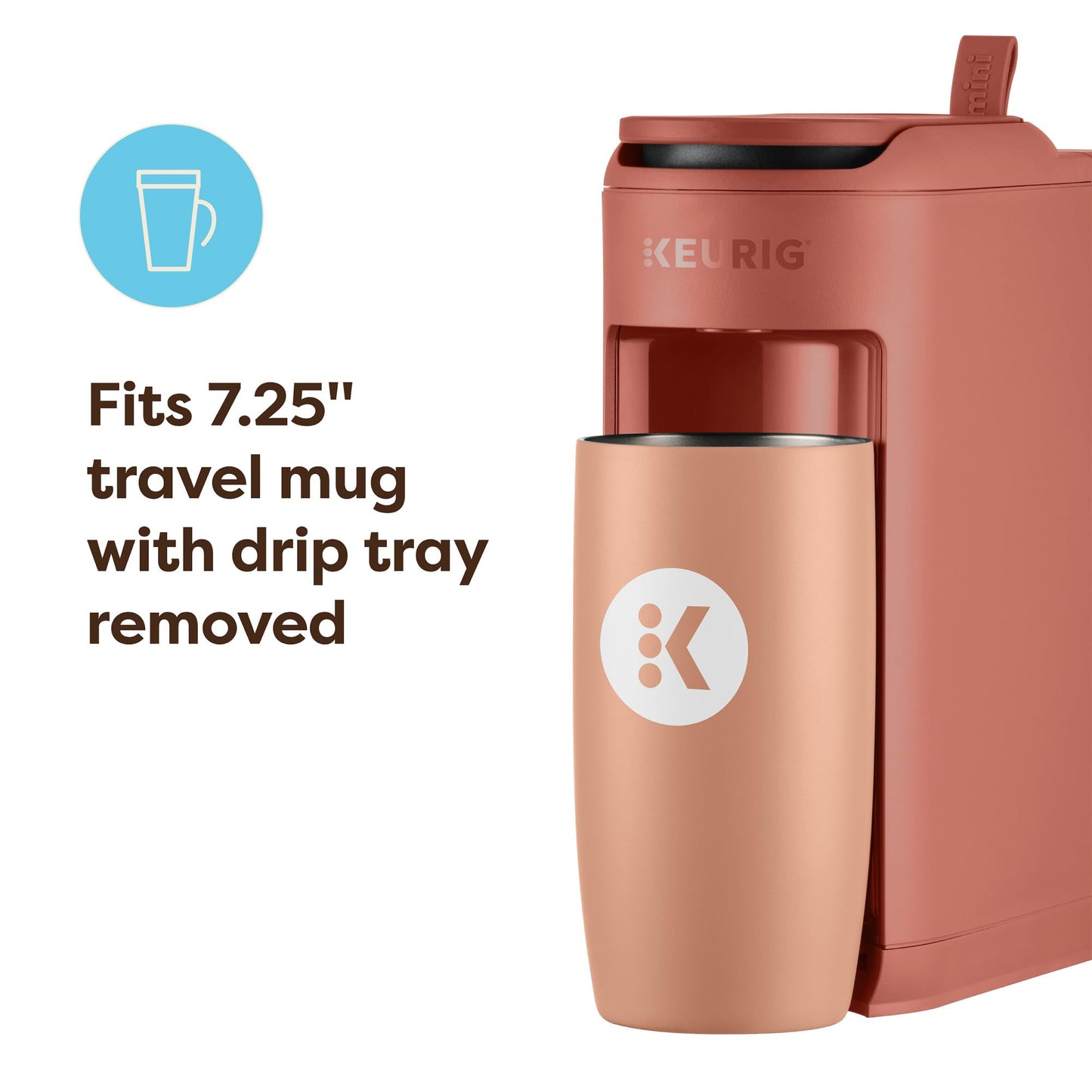 Keurig K-Mini Mate Single Serve K-Cup Pod Coffee Maker, Brews Up to 12 oz Cup, Compact Portable Coffee Machine for Small Spaces, Great for Dorms & Offices, Glamping Green
