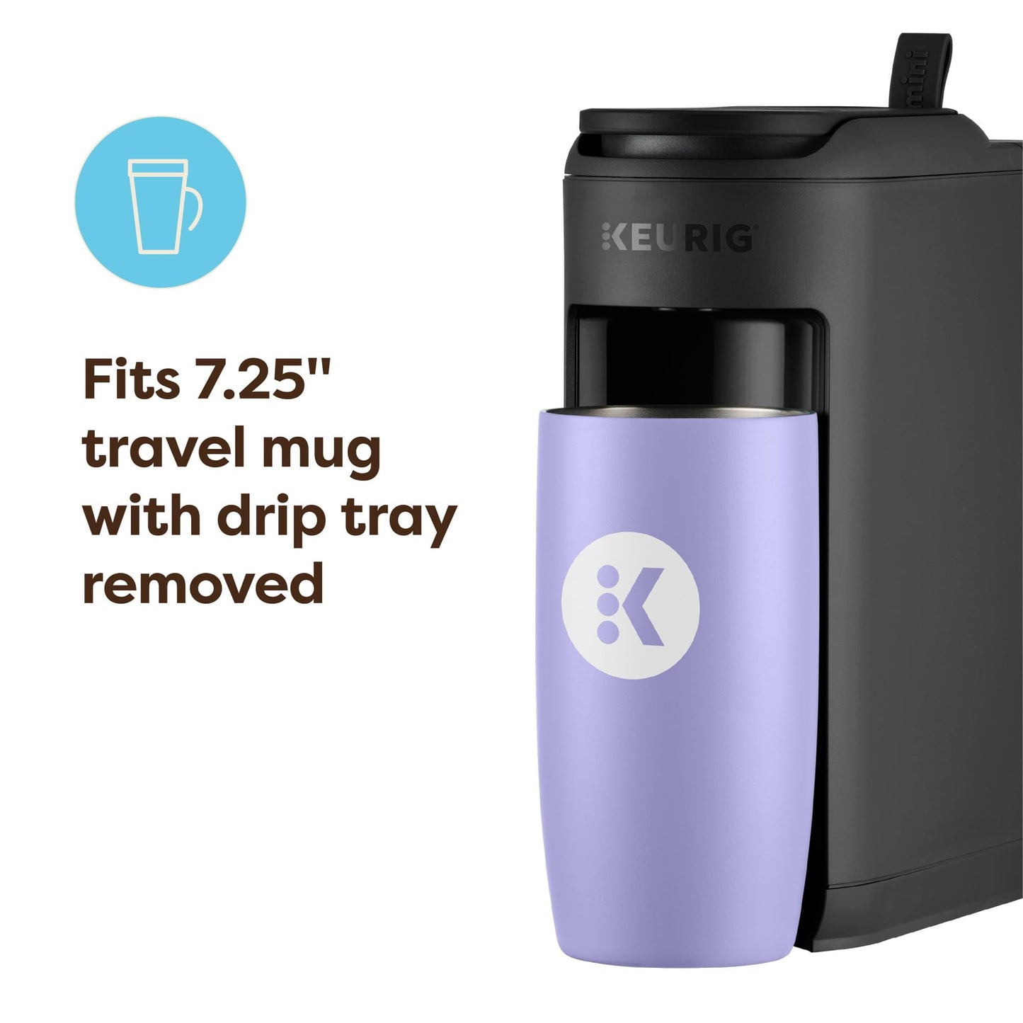 Keurig K-Mini Mate Single Serve K-Cup Pod Coffee Maker, Brews Up to 12 oz Cup, Compact Portable Coffee Machine for Small Spaces, Great for Dorms & Offices, Glamping Green
