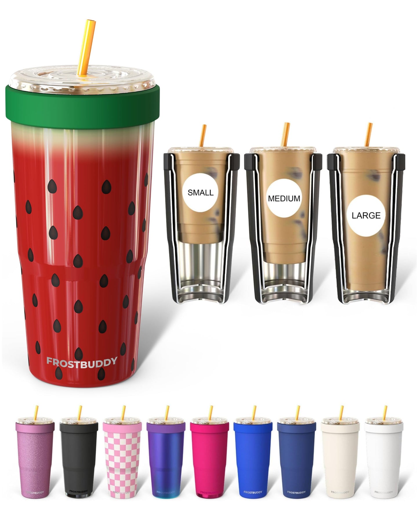 Frost Buddy Togo Buddy 30oz Tumbler (All American Sweetheart) | Double-wall vacuum insulated | Spill-proof flip lid | 18/8 premium stainless steel | Cup-holder friendly