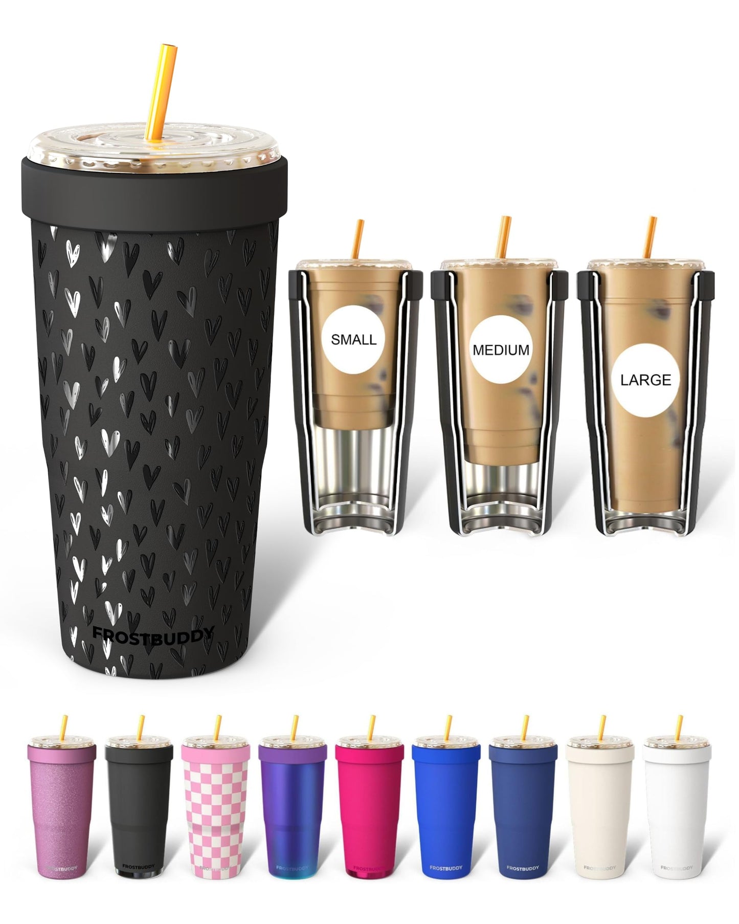 Frost Buddy Togo Buddy 30oz Tumbler (All American Sweetheart) | Double-wall vacuum insulated | Spill-proof flip lid | 18/8 premium stainless steel | Cup-holder friendly