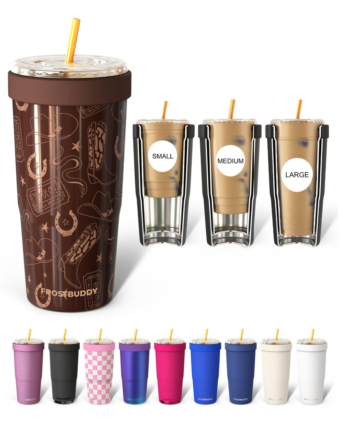 Frost Buddy Togo Buddy 30oz Tumbler (All American Sweetheart) | Double-wall vacuum insulated | Spill-proof flip lid | 18/8 premium stainless steel | Cup-holder friendly
