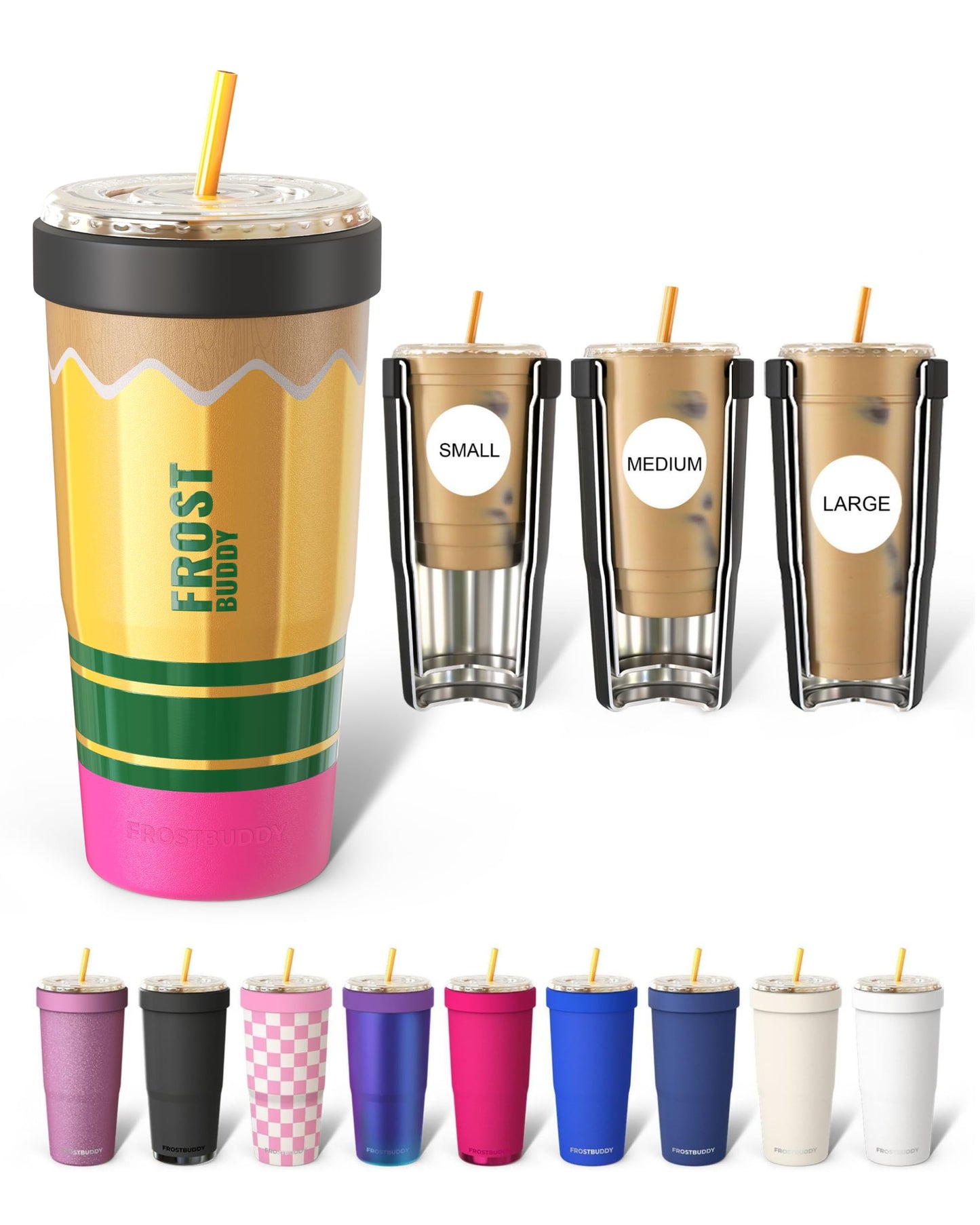 Frost Buddy Togo Buddy 30oz Tumbler (All American Sweetheart) | Double-wall vacuum insulated | Spill-proof flip lid | 18/8 premium stainless steel | Cup-holder friendly