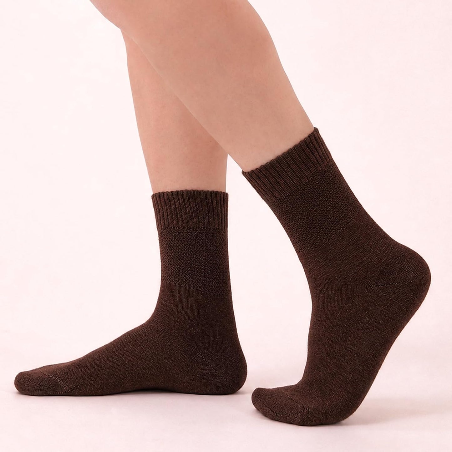 Men Bamboo Diabetic Socks Black Size 9–12,Soft Bamboo Fiber Socks for Sensitive Feet,Daily Wear, 4 Pairs