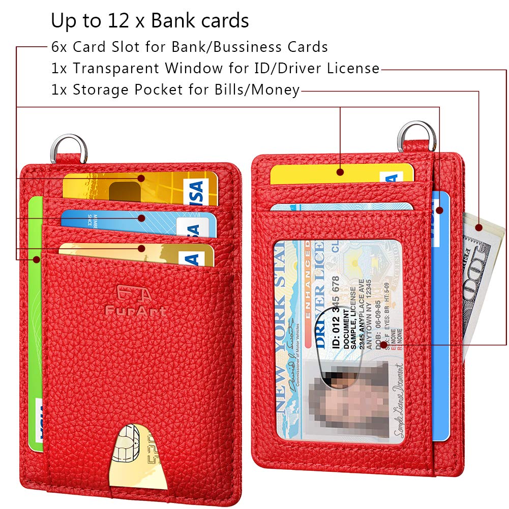 FurArt Slim Minimalist Wallet RFID Credit Card Holder for Men | slim minimalist compact rfid id window thin