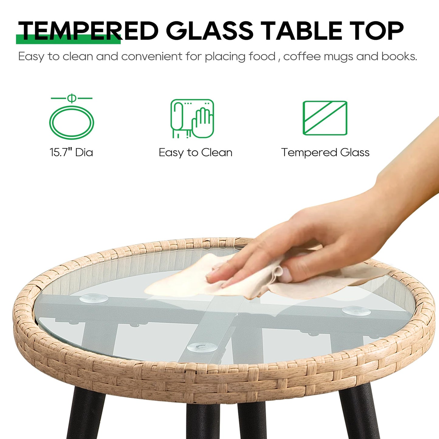 3 Piece Patio Bistro Set
