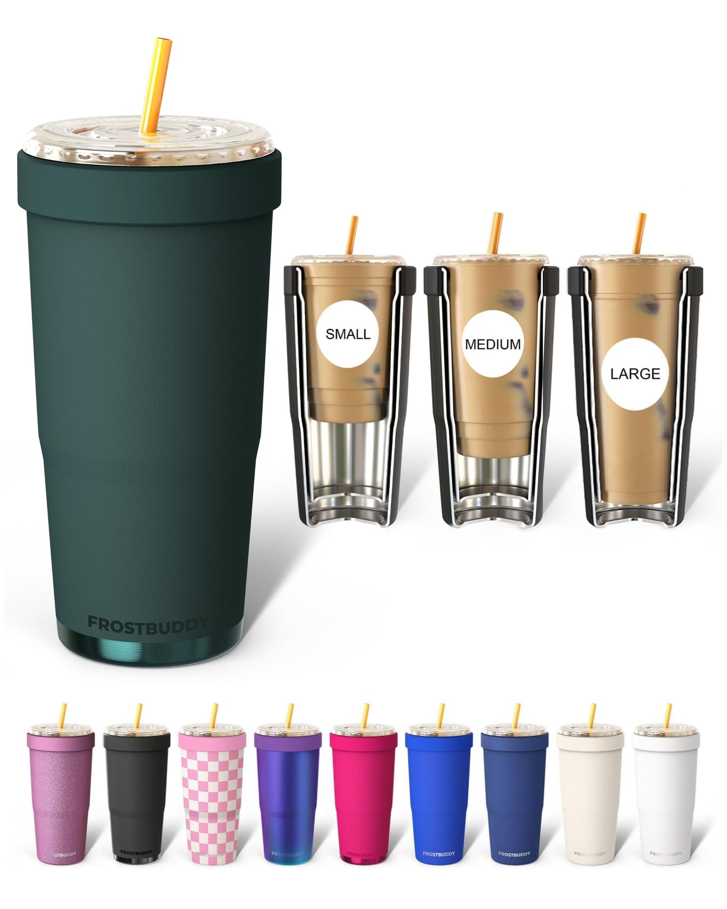 Frost Buddy Togo Buddy 30oz Tumbler (All American Sweetheart) | Double-wall vacuum insulated | Spill-proof flip lid | 18/8 premium stainless steel | Cup-holder friendly