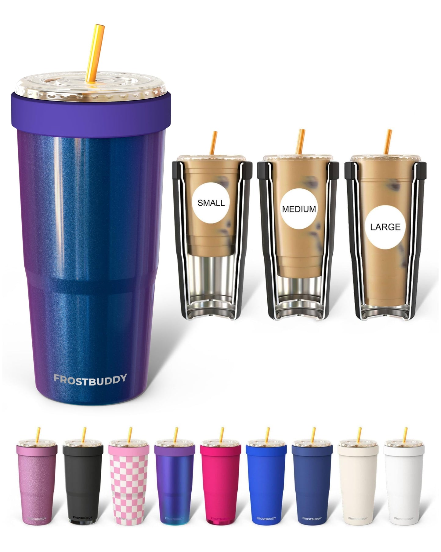 Frost Buddy Togo Buddy 30oz Tumbler (All American Sweetheart) | Double-wall vacuum insulated | Spill-proof flip lid | 18/8 premium stainless steel | Cup-holder friendly