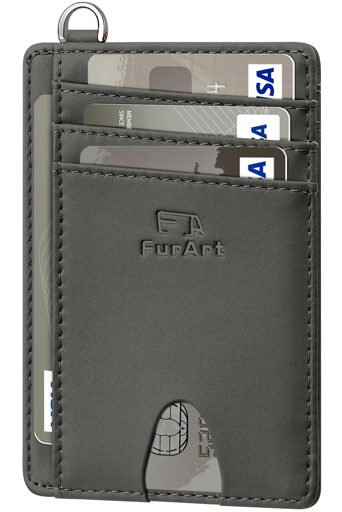 FurArt Slim Minimalist Wallet RFID Credit Card Holder for Men | slim minimalist compact rfid id window thin