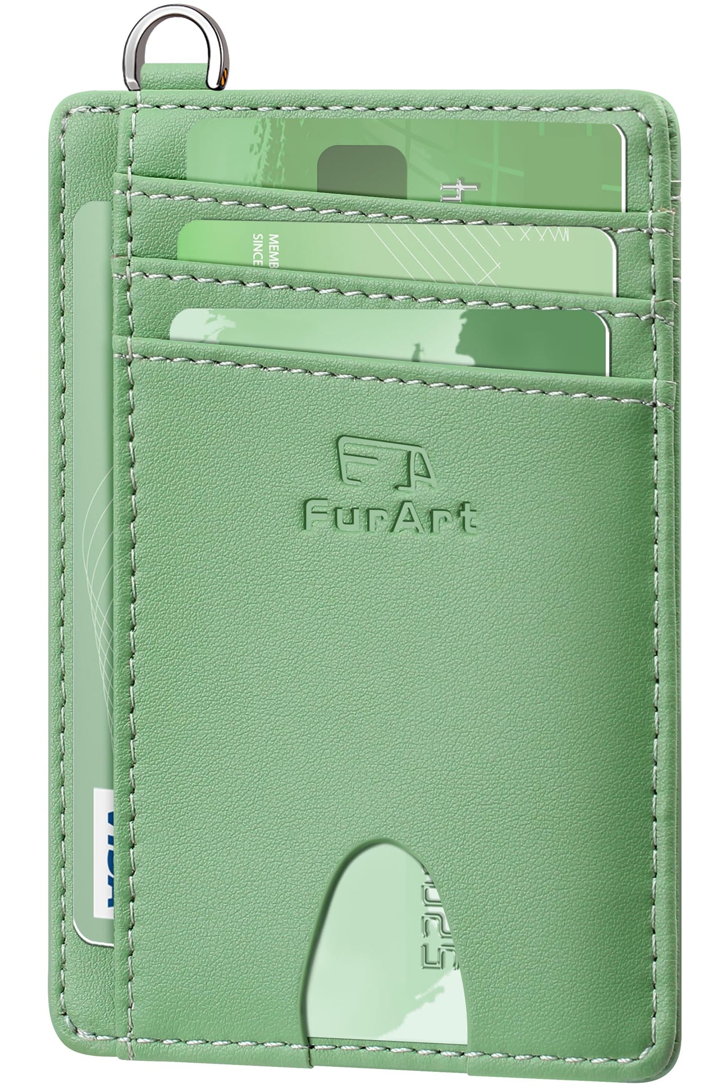 FurArt Slim Minimalist Wallet RFID Credit Card Holder for Men | slim minimalist compact rfid id window thin