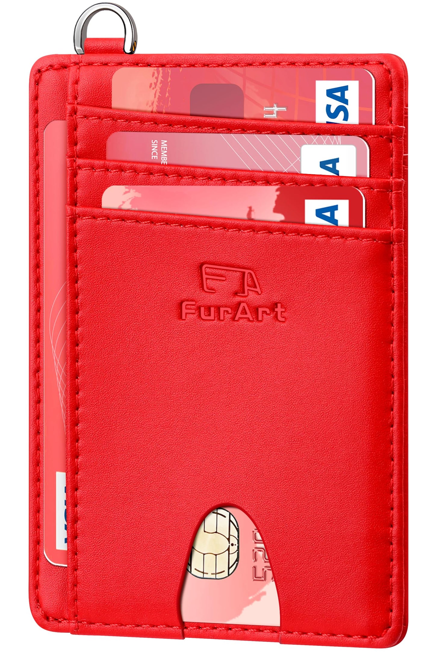 FurArt Slim Minimalist Wallet RFID Credit Card Holder for Men | slim minimalist compact rfid id window thin