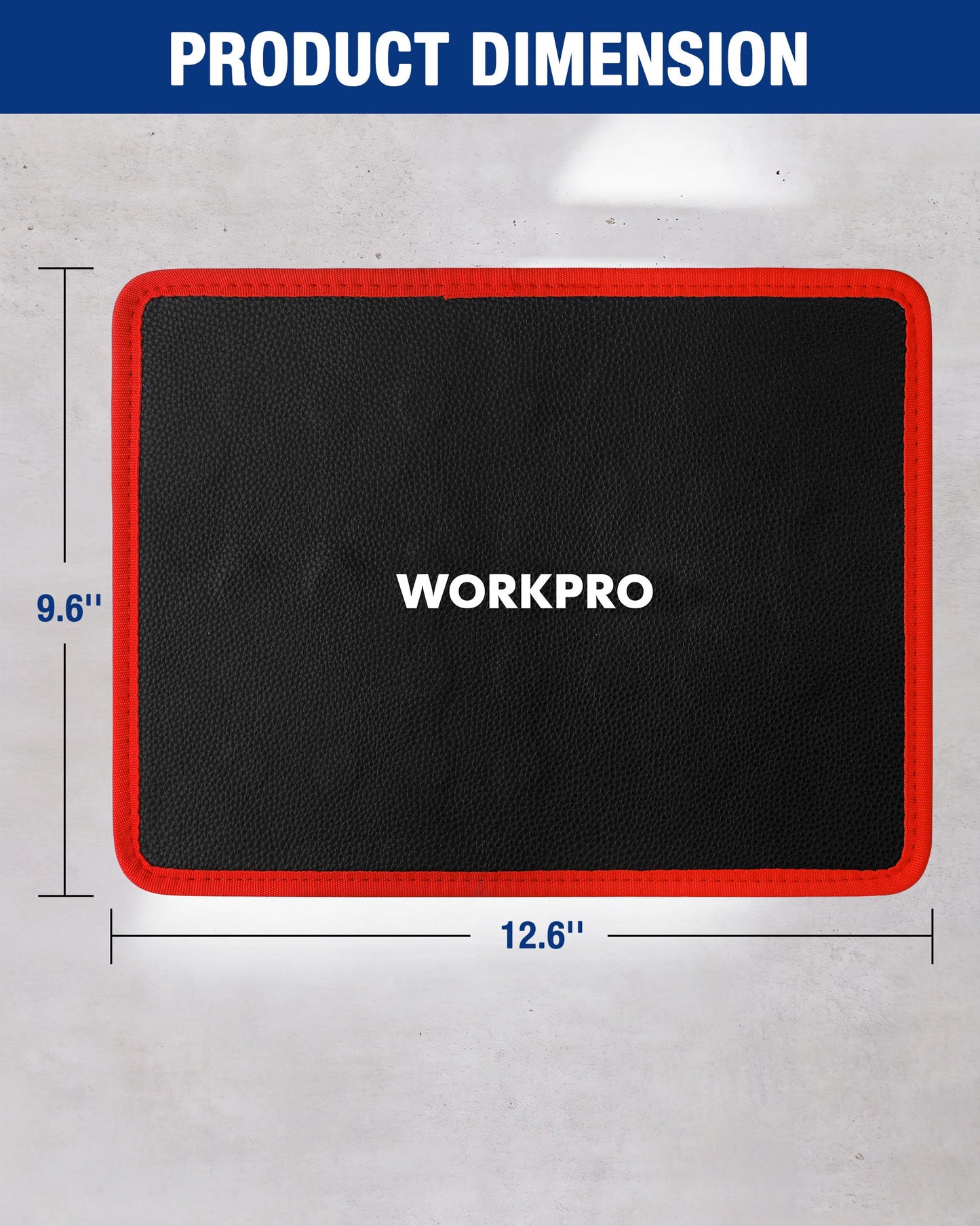 WORKPRO 2-Piece Magnetic Tool Mat, Flexible Magnetic Tool Holder Tray with PVC Surface for Garage, Workshop and Auto Repair