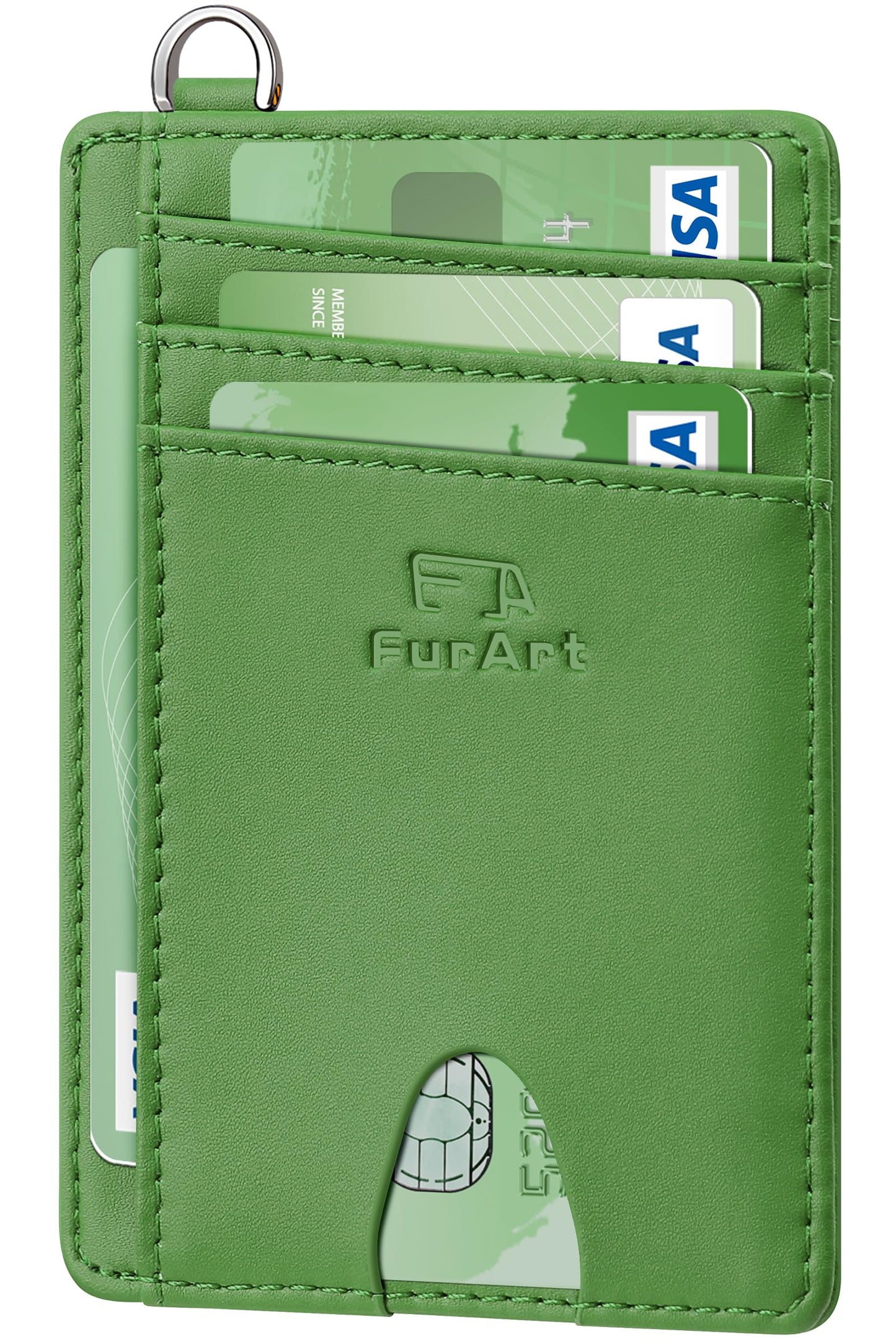 FurArt Slim Minimalist Wallet RFID Credit Card Holder for Men | slim minimalist compact rfid id window thin