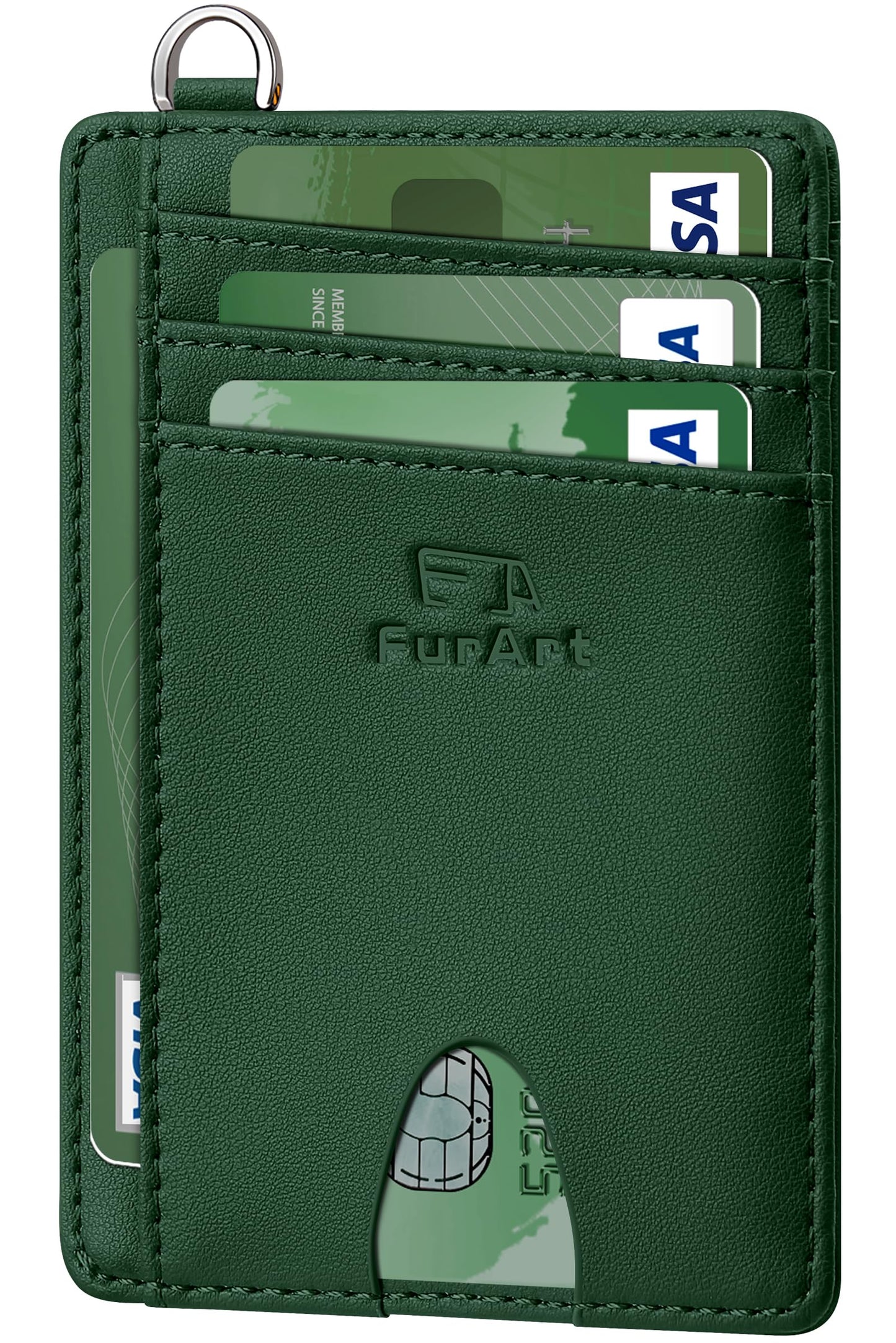FurArt Slim Minimalist Wallet RFID Credit Card Holder for Men | slim minimalist compact rfid id window thin