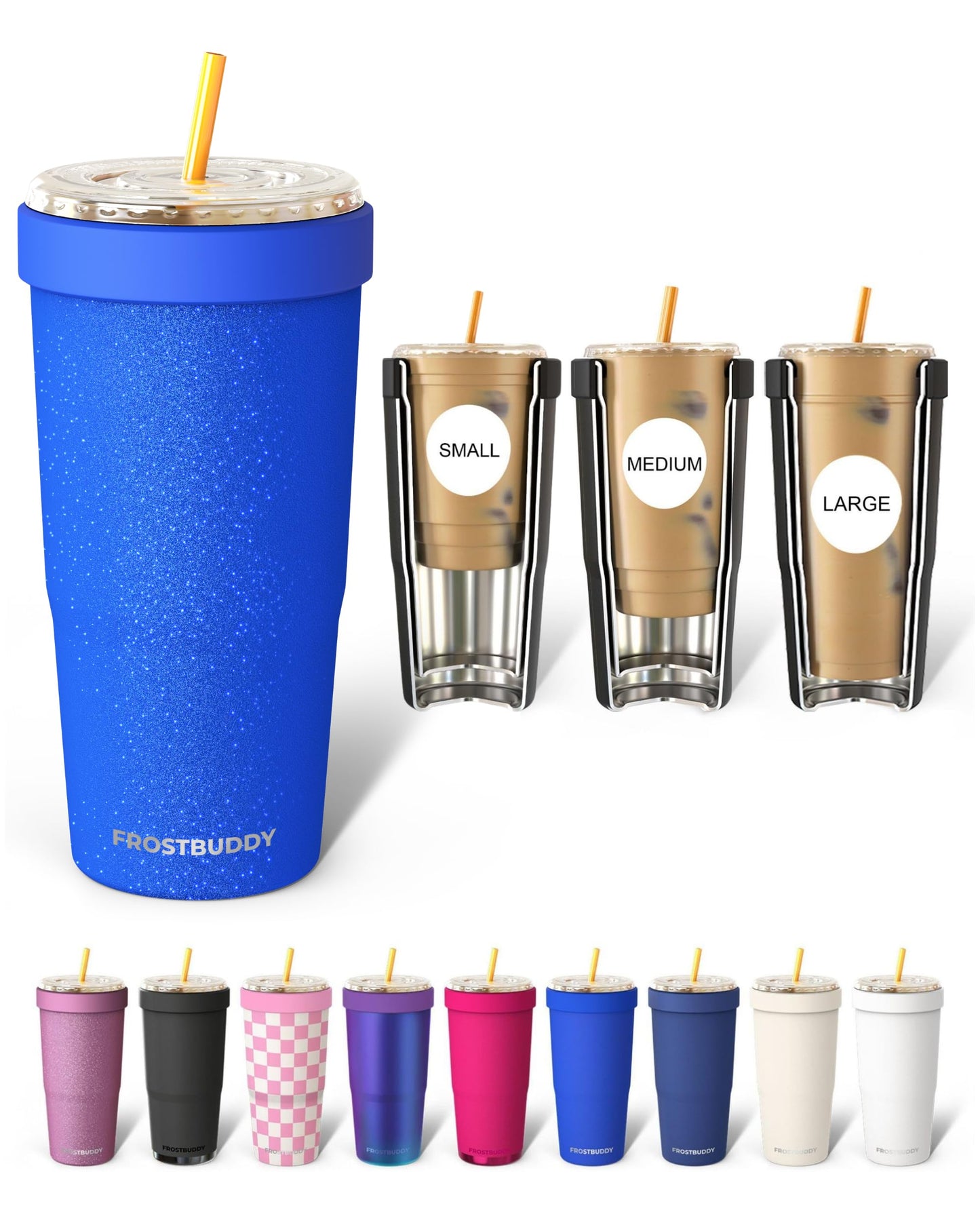 Frost Buddy Togo Buddy 30oz Tumbler (All American Sweetheart) | Double-wall vacuum insulated | Spill-proof flip lid | 18/8 premium stainless steel | Cup-holder friendly
