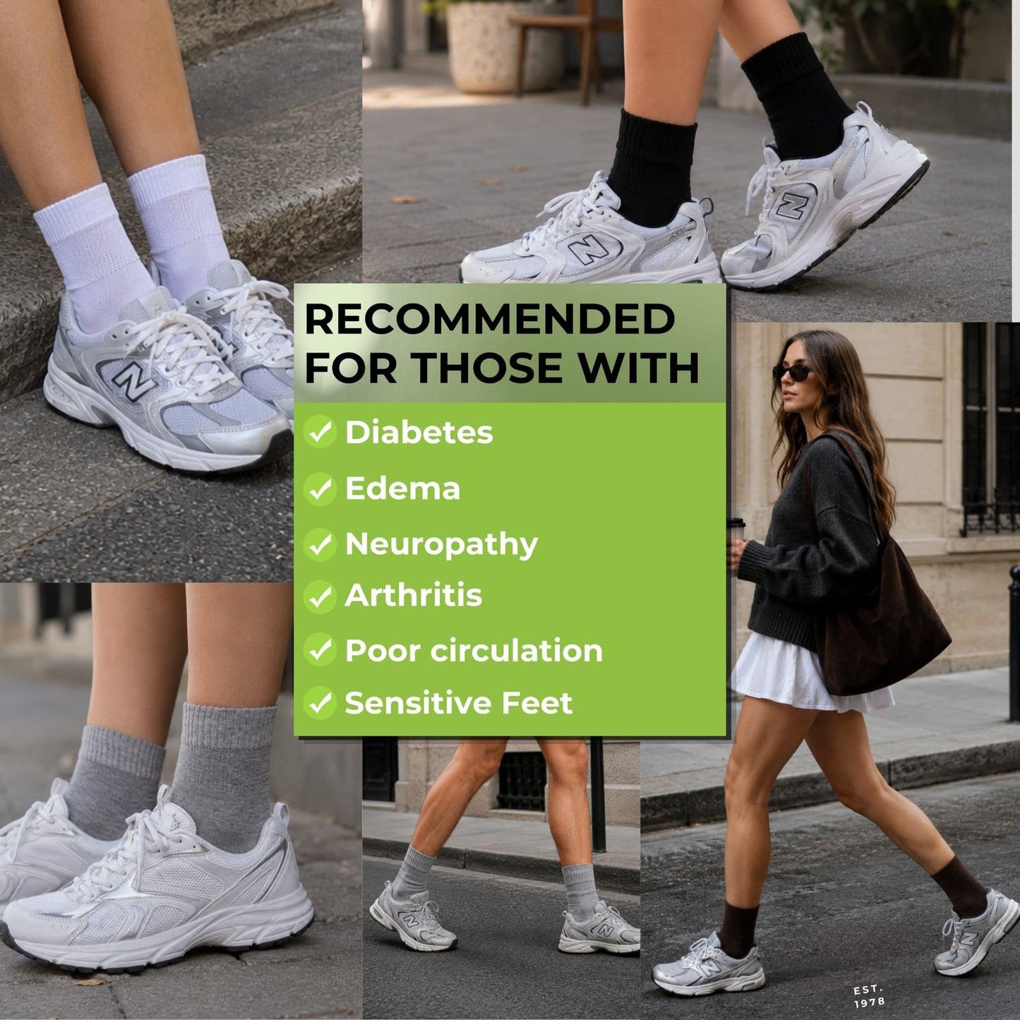 Men Bamboo Diabetic Socks Black Size 9–12,Soft Bamboo Fiber Socks for Sensitive Feet,Daily Wear, 4 Pairs