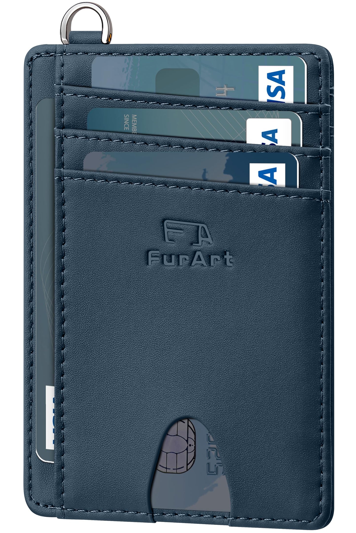 FurArt Slim Minimalist Wallet RFID Credit Card Holder for Men | slim minimalist compact rfid id window thin