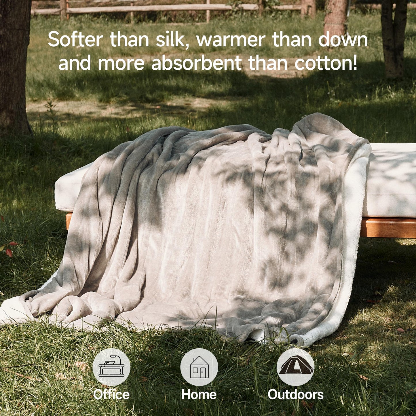 GOTCOZY Heated Blanket Electric Throw 50''X60''- Soft Silky Plush Electric Blanket with 4 Heating Level & 3 Hour Auto Off Heating Blanket, ETL Certified Machine Washable (Green)