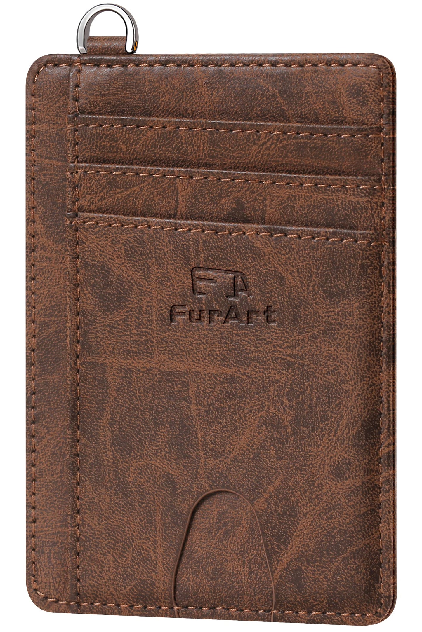 FurArt Slim Minimalist Wallet RFID Credit Card Holder for Men | slim minimalist compact rfid id window thin