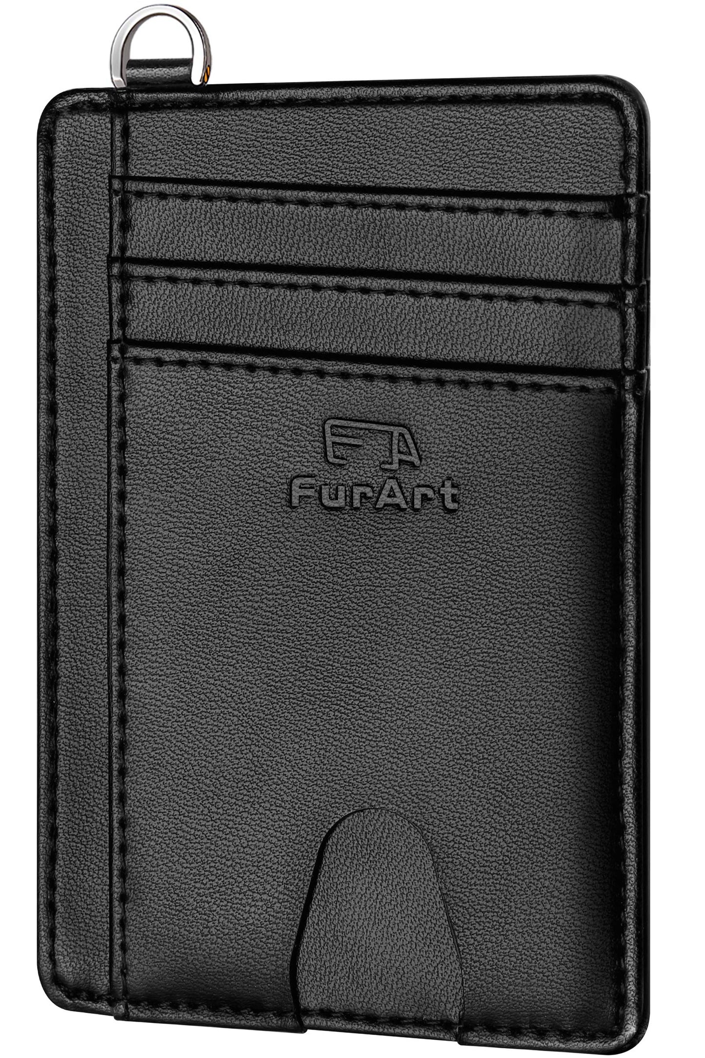 FurArt Slim Minimalist Wallet RFID Credit Card Holder for Men | slim minimalist compact rfid id window thin