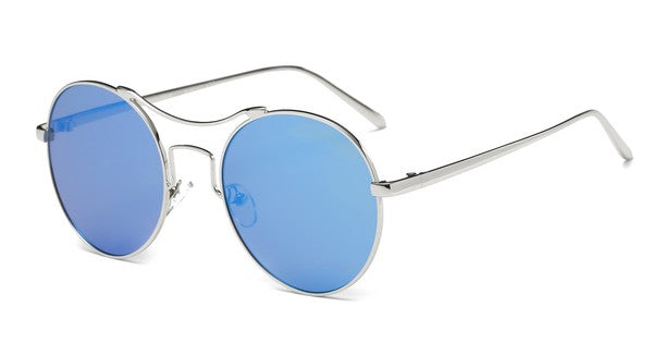 Round Mirrored Fashion Sunglasses